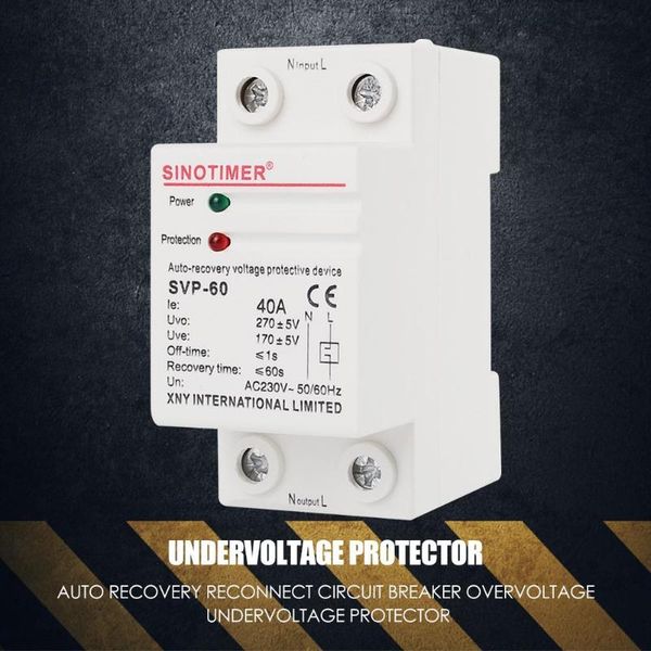 

smart home control 50/60hz self-reset over-voltage protector device durable relay undervoltage necessary voltage protection gadgets