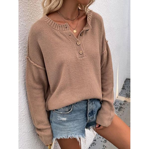 

women's sweaters 2021 autumn and winter solid color pullover large size v-neck sweater women street fashion, White;black