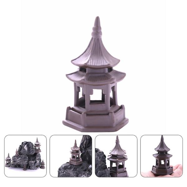 

decorations 1pc ceramic pavilion decorative fish tank adornment shrimp house model