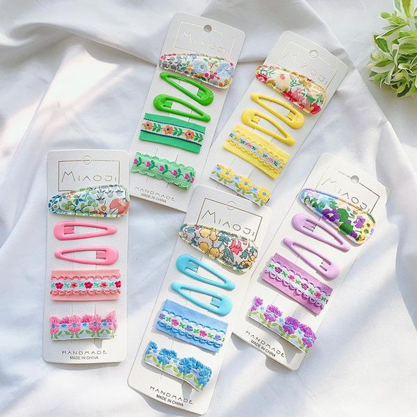 

hair accessories 5/8/10 pcs lovely baby girl clips kids girls flower cartoon hairpins boutique barrettes sequin side, Slivery;white