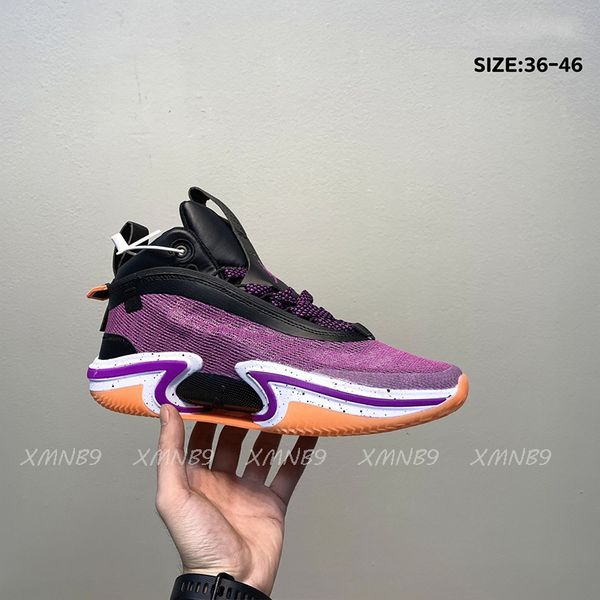 

limited purple basketball shoes high 2021 designer retro 36 generation casual sports sneakers students mesh breathable shoe