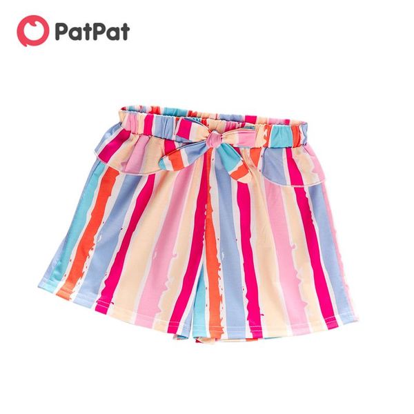 

shorts patpat toddler girl colorful bowknot striped, Black