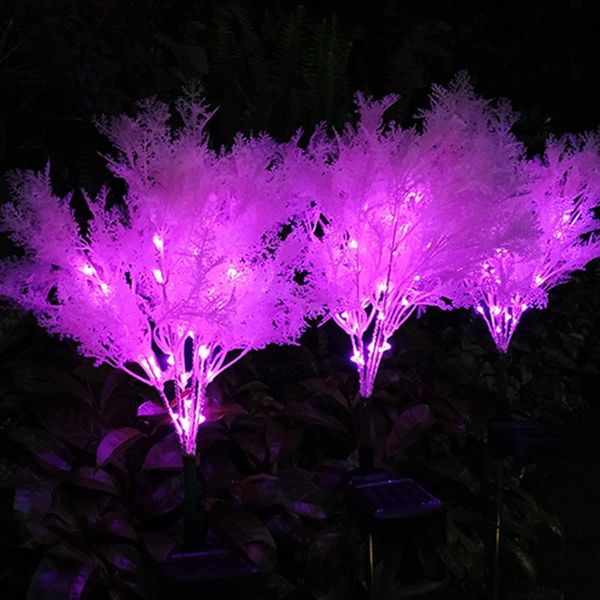 

pcs solar rime shape lawn branch light waterproof warm white led landscape lamp courtyard path lighting decoration garden decorations