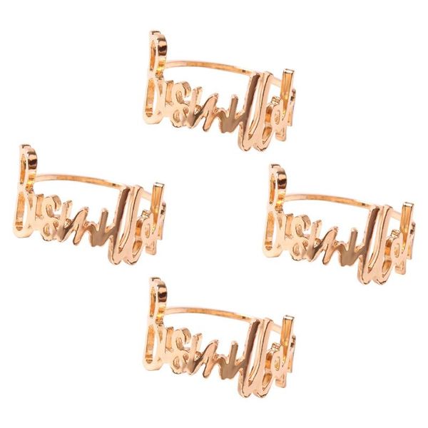 

napkin rings 4pcs creative letter shape home decoration wedding decor