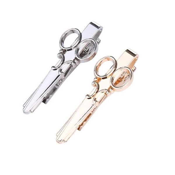 20 teile/los Metall Lustige Schere Entworfen Clips Krawatte Bar Clip Barber Krawatte Verschluss Pins Hochzeit Herren Mode Geschenk