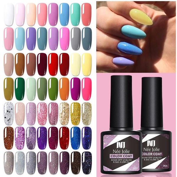 

nail gel 8.5ml polish set semi permanent soak off glitter classic varnish needed led uv lamp to dry and base & coat lacquer, Red;pink