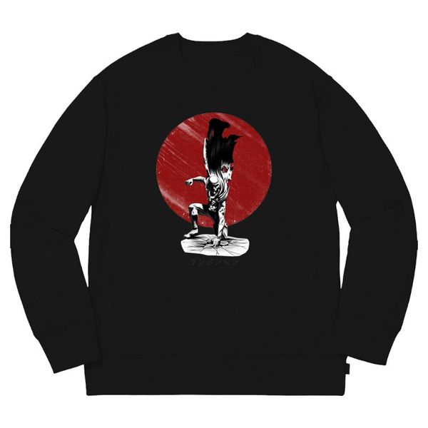 

men's hoodies & sweatshirts anime sweatshirt men women 100% cotton japan one punch man harajuku hio hop pullover fleece warm, Black