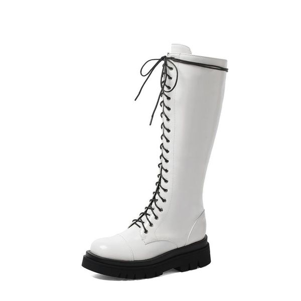 

product design slim flat thigh high boots thick bottom over the knee women spring autumn fashion, Black