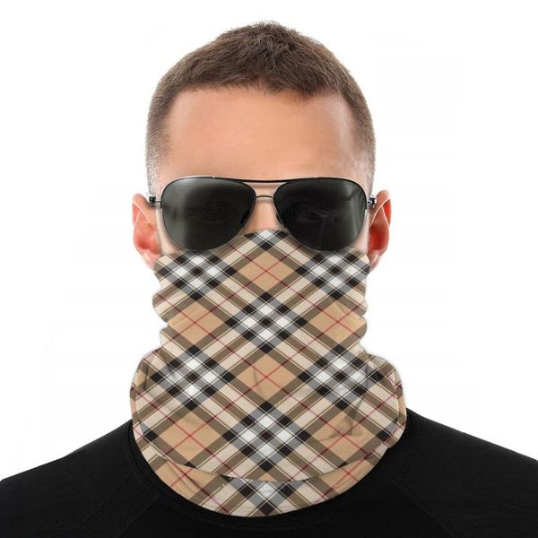 

scarves vintage gold scottish tartan magic scarf half face mask neck gaiter balaclava bandana windproof headwear outdoor camping, Blue;gray