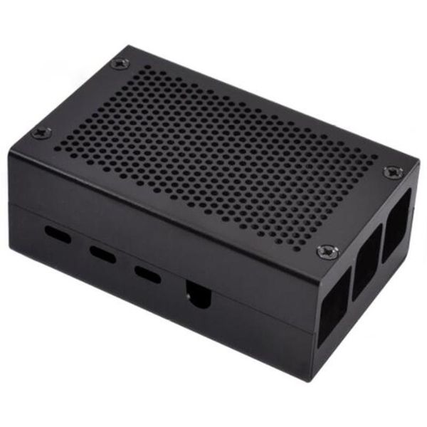 

for raspberry pi 4 model b+ aluminum case protective shell metal enclosure silver black fans & coolings