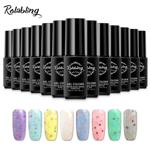

rolabling cheese nail gel polish 5ml manicure led uv lacquer varnish base coat art glue 8 color1, Red;pink