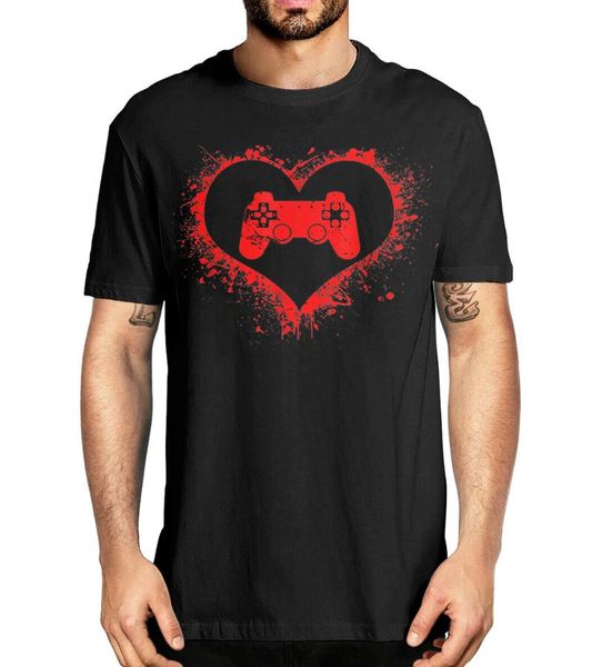 

men's t-shirts gamer heart valentines day video games boys kids teens gift t-shirt o - collar four season printing short sleeves, White;black