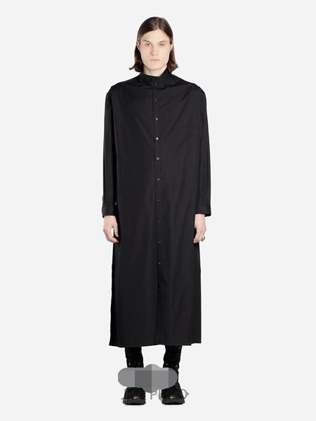 

men's casual shirts spring and autumn fashion chinese style stand collar shirt single breasted long sleeve solid color, White;black