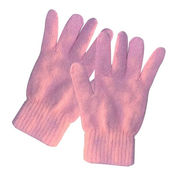 

fashionable women's winter wool knitted gloves men's thicken plus velvet elastic full finger cycling driving warm mittens, Black