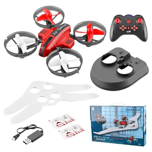 

kids diy fixed wing 3 in 1 electric wireless control rc glider model toy 2.4g land sky mode remote drone hovercraft drones