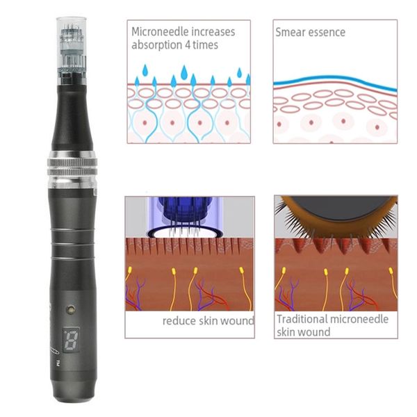 

2021 professional dr pen ultima m8 rechargeable derma pen microneedling dermapen with needle cartridges dhl fast shipping