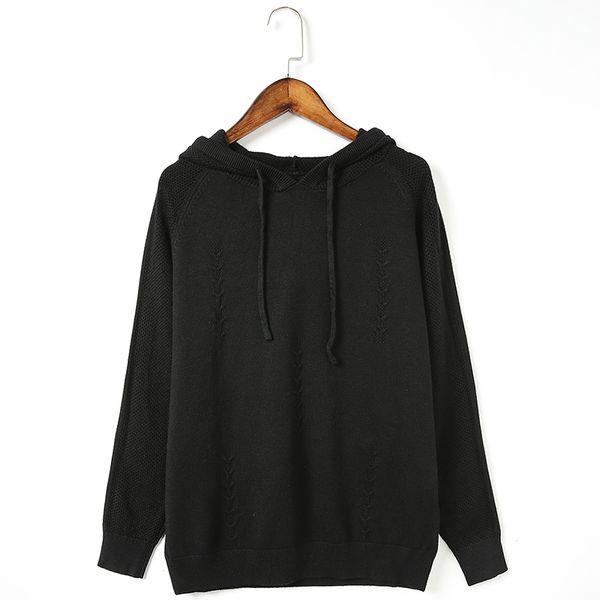

jersey mujer invierno woman sweaters hooded knitted sweater women winter clothes women long sleeve sweaters for women d484 210426, White;black