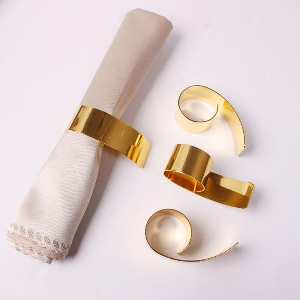 

el metal plating gold 6-word napkin buckle, stainless steel ring rings