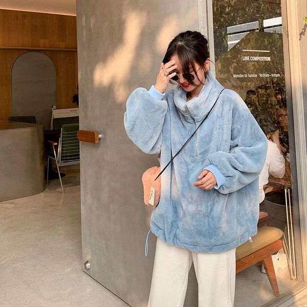 

women's hoodies & sweatshirts 2021 fashion winter cotton women harajuku sweatshirt girls long sleeve cute female loose warm clothes, Black
