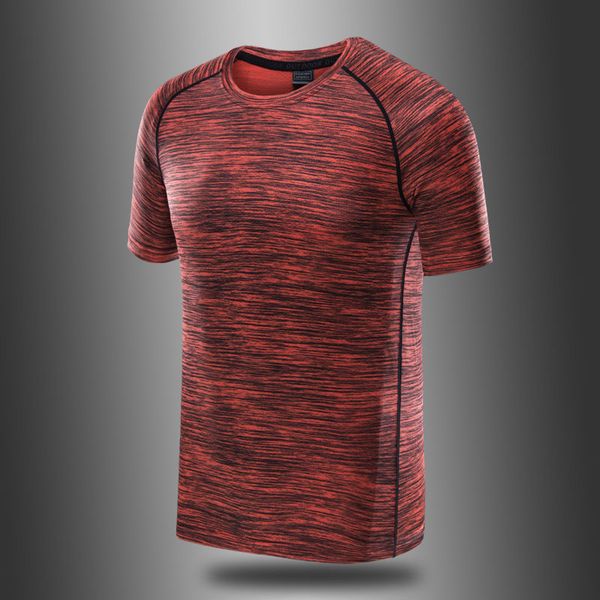 

ice silk quick-drying orange t-shirt short-sleeved summer breathable yoga running fitness round neck outdoor moisture-absorbing 4, Black;yellow
