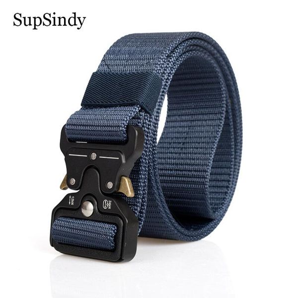 

belts supsindy military equipment combat tactical for men army training nylon metal buckle outdoor hunting waistband male strap, Black;brown
