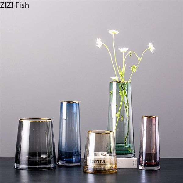 

vases modern luxury phnom penh decoration living room flower arrangement transparent glass hydroponics home decor
