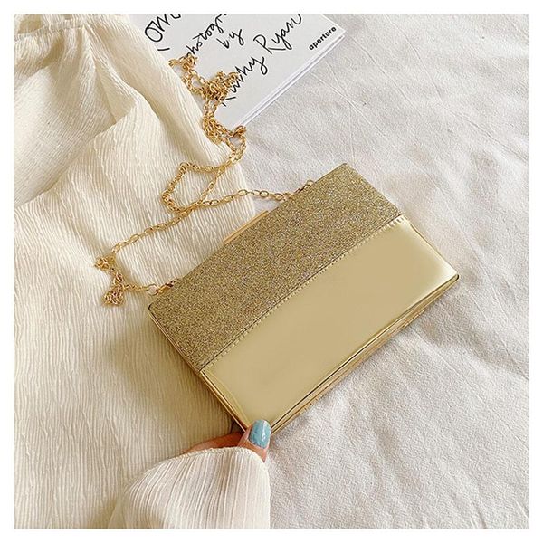 

evening bags woman ladies party chain shoulder bag 2021 fashion gold mini clutches purse women's handbag messenger
