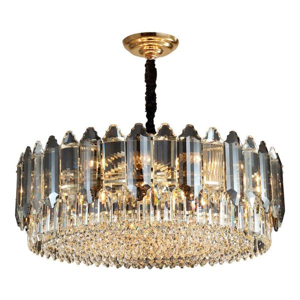 

chandeliers led e14 modern golden crystal round ceiling chandelier hanging light fixture luxury lamp suspension luminaire living dining room