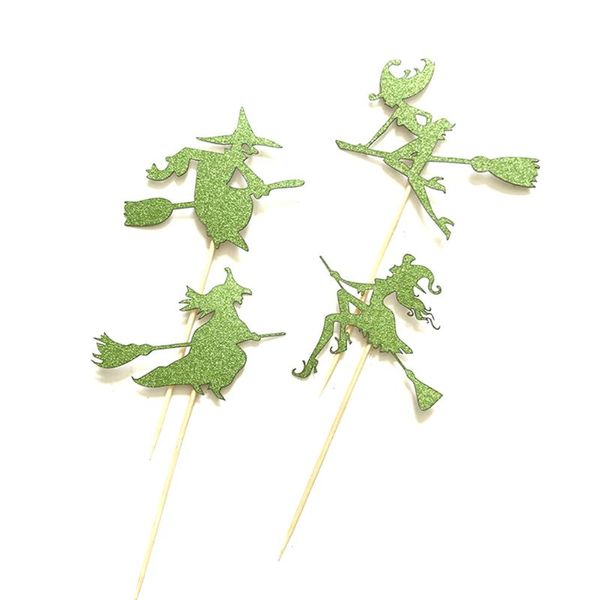 

other festive & party supplies 12pcs witch shape cake ers broom cupcake picks decor(mixed color, as shown)