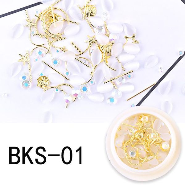 

nail art decorations accessories natural stone opal decoration shaped sticker, Silver;gold