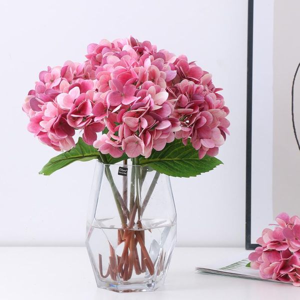 

decorative flowers & wreaths artificial feel twigs hydrangea simulation flower wedding bride holding home living room decoration diy fake bo