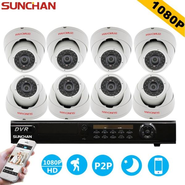 

security camera system 8 channel dvr 8x1080p indoor 2.0mp cctv surveillance kit systems