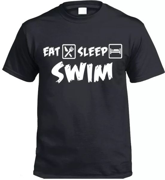 

Eat Sleep NataciÃ³n Camiseta Regalo Nadadoras NataciÃ³n, White;black
