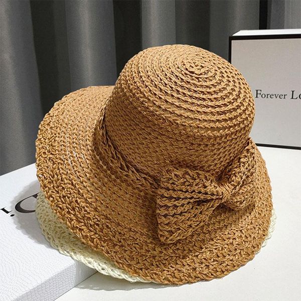 

wide brim hats straw tie summer holiday sunshade outdoor hat, Blue;gray