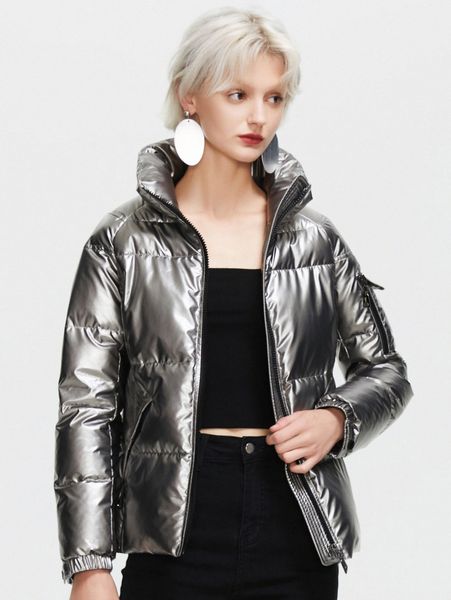 

ziai zip up puffer coat n2ga#, Black