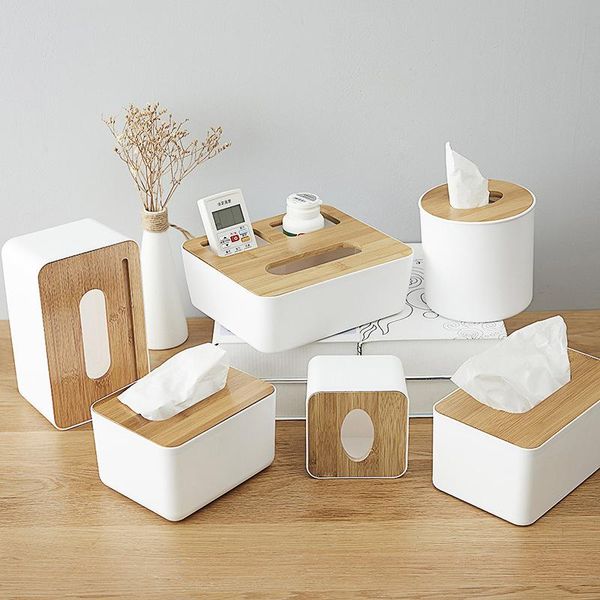 

tissue boxes & napkins multi-function box wooden cover toilet paper napkin holder simple stylish dispenser organizer home decor