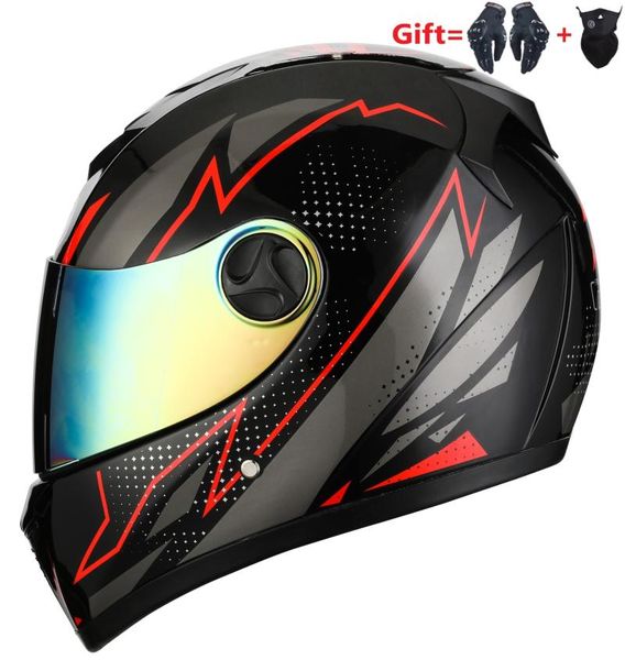 

motorcycle helmets 2 difts racing off-road helmet dual lens dot motocross professional motorbike dirt bike full face moto for man women