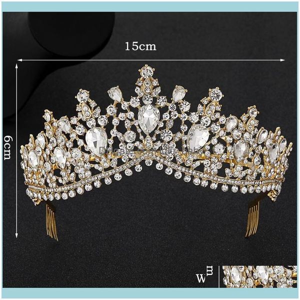 

barrettes jewelry jewelrybaroque rose gold pink crystal bridal tiara crown with comb pageant prom wedding hair aessories rhinestone veil hea, Golden;silver