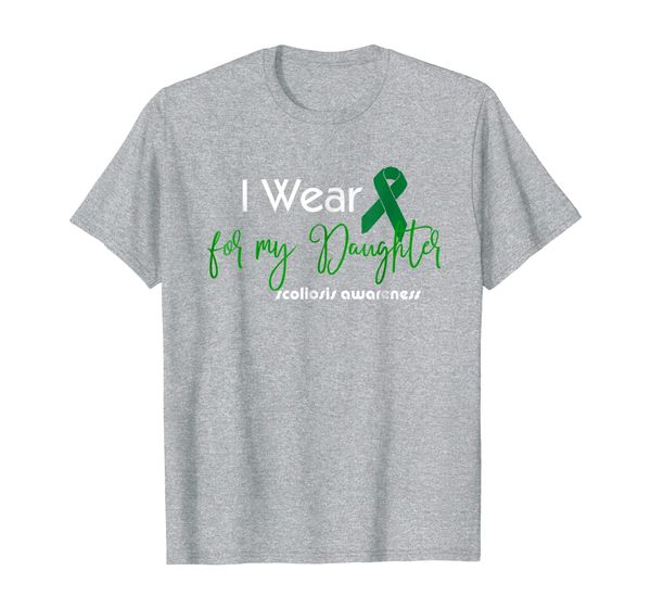 

scoliosis tshirt awareness month t-shirt green ribbon gift, White;black