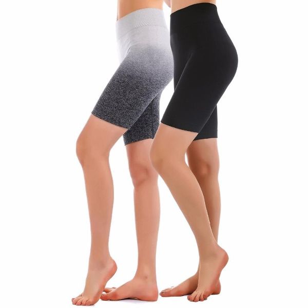 

yoga outfits sports shorts women high waist seamless fitness running active workout clothes for, White;red