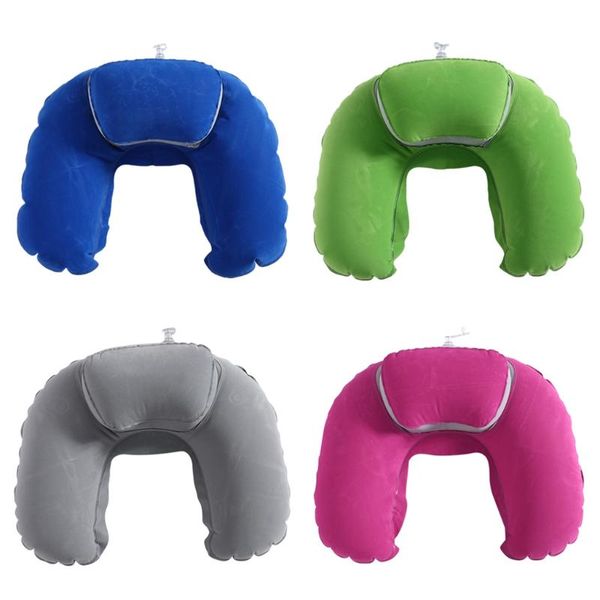 

seat cushions u shaped travel inflatable neck pillow car head rest soft air blow up cushion q9qd