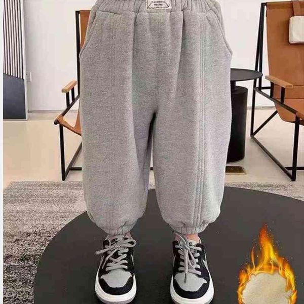 

fashion baby boy girl casual pant loose warm fleece infant toddler child sport winter trousers jogger cotton 1 8y, Blue