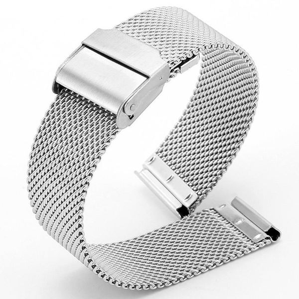

watch bands quick release stainless steel strap 16mm 18mm 20mm 22mm 24mm for men women replacement watchband watches bracelet, Black;brown