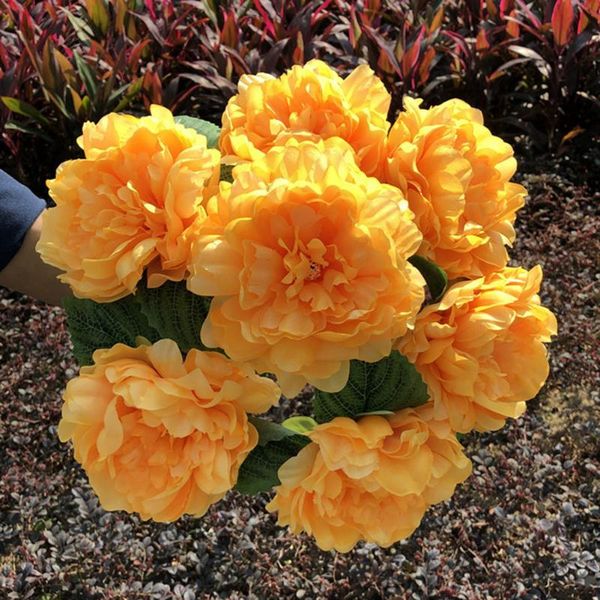

heads artificial peony silk flowers fake flower bouquet craft floral decor for home wedding christmas decoration decorative & wreaths