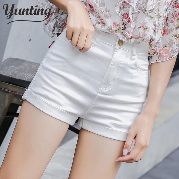 

women's jeans summer womens high waist denim shorts button skinny women clothing, Blue