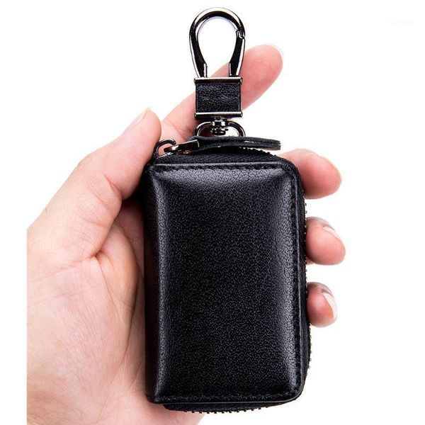 

luxury pu leather key wallets zipper car bag fashion mini storage bags for ladies and gentlemen keys wallet purse, White