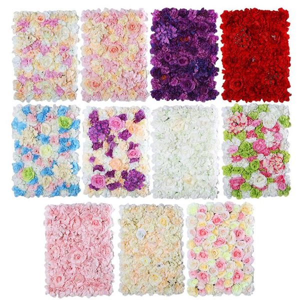 

60x40cm artificial flower wall backdrop decoration road lead hydrangea peony rose romantic wedding arch pavilion corners decor decorative fl