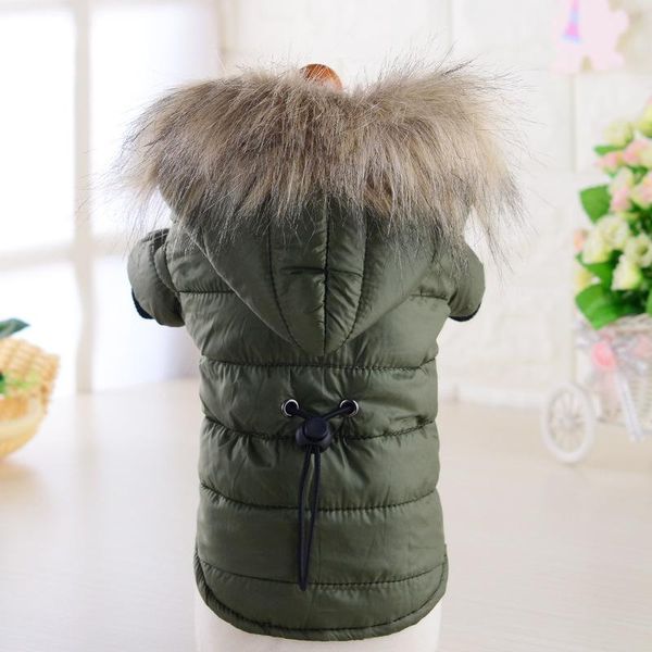 

dog apparel pet clothes for small teddy dogs winter warm coat soft fur hood puppy jacket clothing chihuahua large