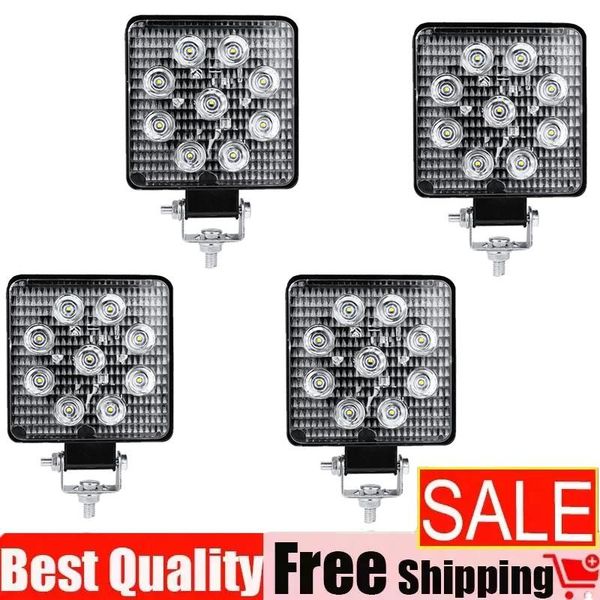 

working light 4 inch 12v/24v 1800lm 27w waterproof square led work for motorcycle / tractor boat 4wd offroad suv atv