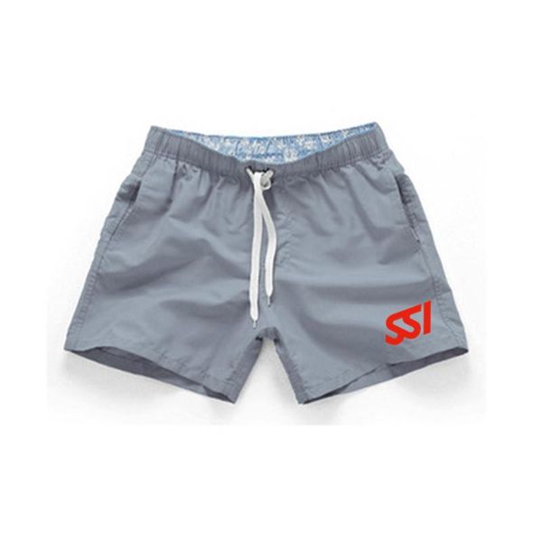 

men's shorts men summer scuba schools international logo ssi print sport man casual solid color customizable soft, White;black